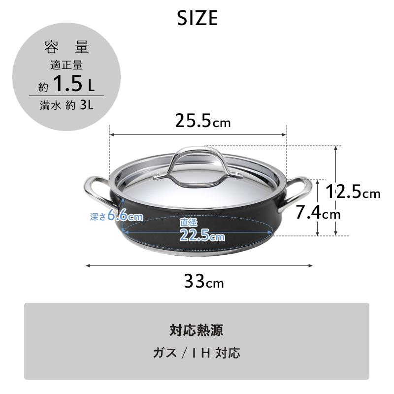 MEYER（マイヤー） 特典付 サーキュロン エクセレンス 浅型両手鍋 24cm