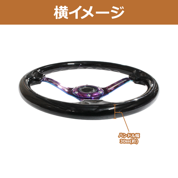 モモ形状 USDM ステアリング 黒×ネオクローム GRIP ROYAL/AVENUE/momo