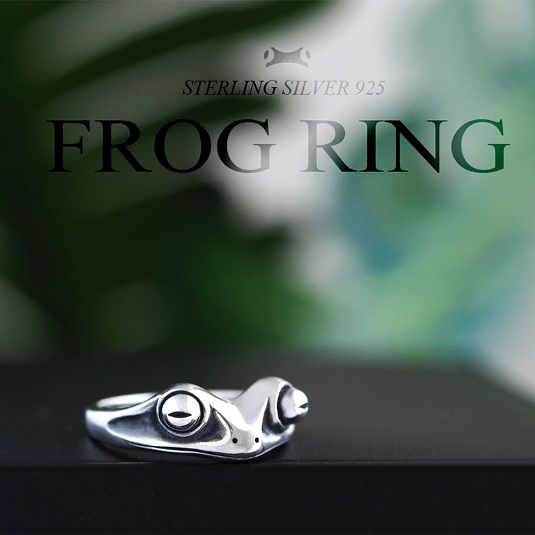 カエル かえる 蛙 リング 指輪 シルバー925 メンズ レディース r0857