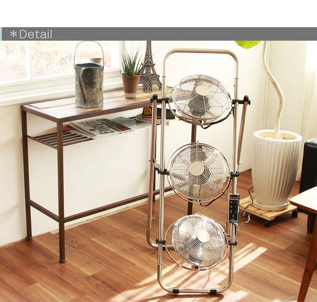 メタルトリプルファン8インチ PR-F034 縦型3連の扇風機