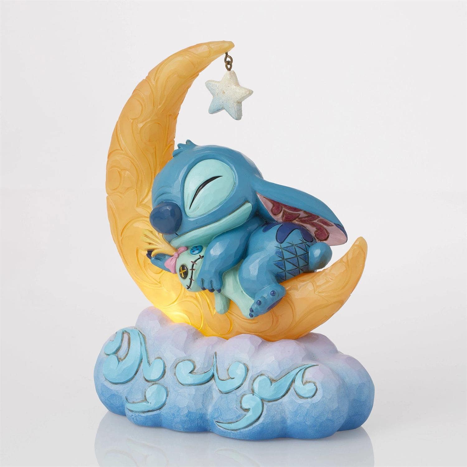 Stitch and Scrump on LED Moon スティッチ・スクランプ LED ムーン