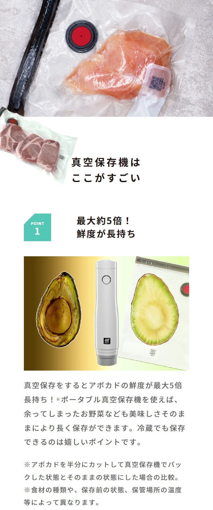 ZWILLING J.A. HENCKELS ツヴィリング ポータブル真空保存機スペシャル