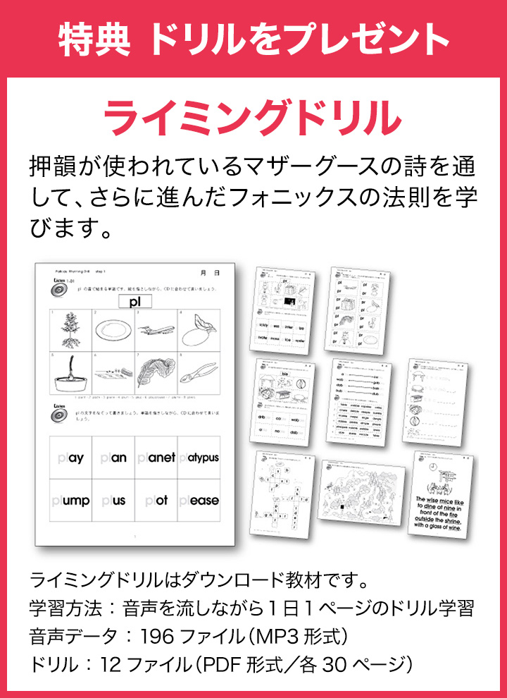パルキッズ プリスクーラー YEAR2 ライミングドリル付き 児童英語研究