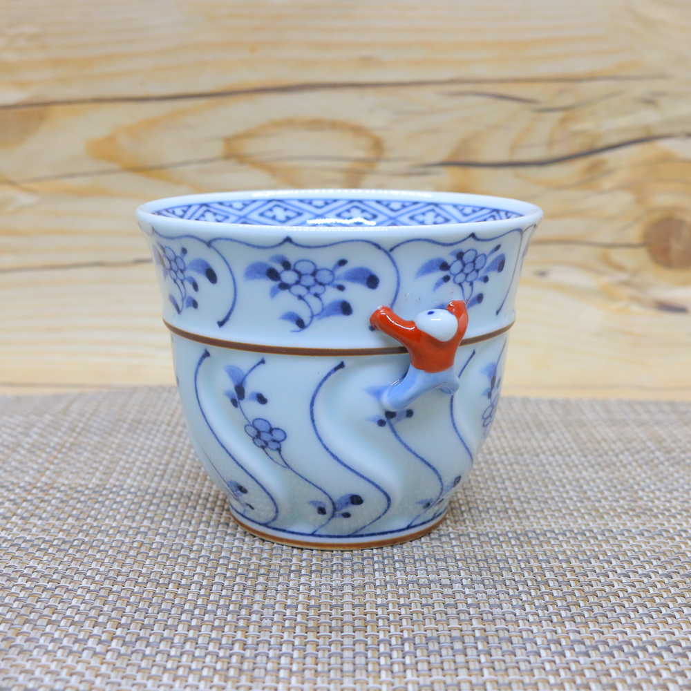 湯呑（湯飲み茶碗） 有田焼 波佐見焼 仙茶 割草花一閑人仙茶 大きめ