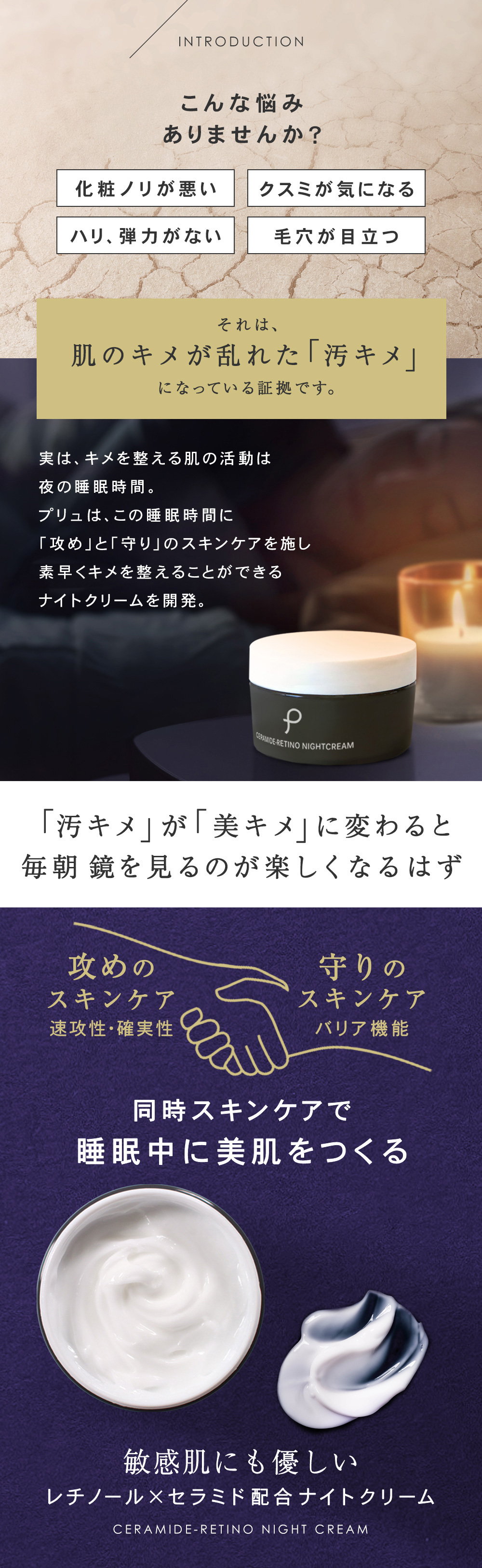 翌朝の化粧ノリが違う 集中型ナイトクリーム