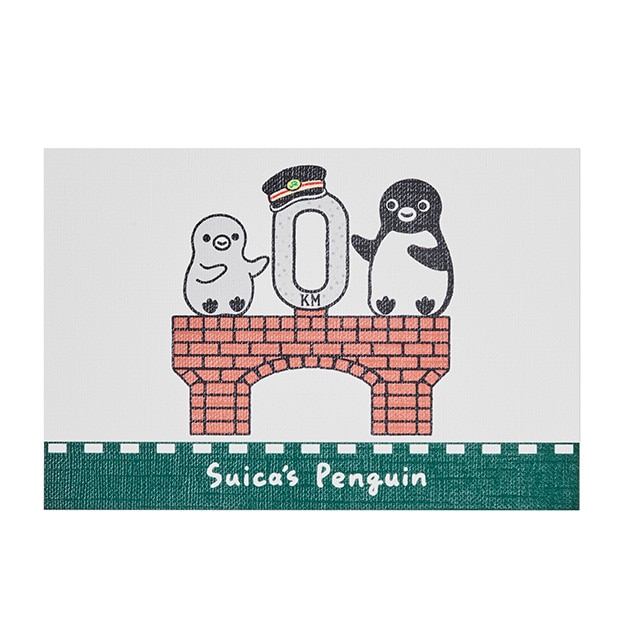 Suicaのペンギン キャンバス生地ポストカード（鉄道シリーズ・0