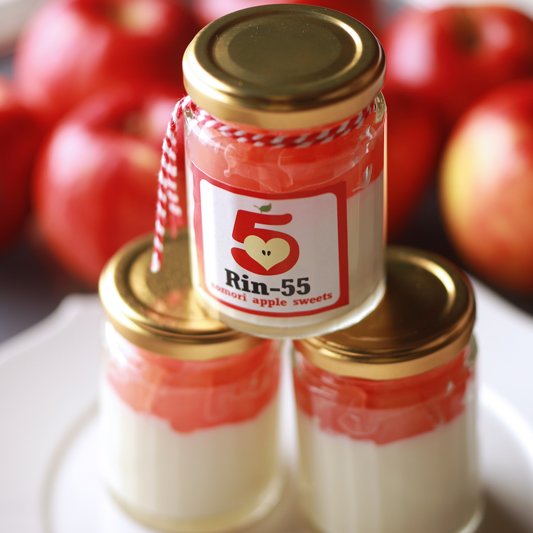 送料込》青森りんごのみるくぷりん4個セット（Rin-55Aomori）:東北MONO