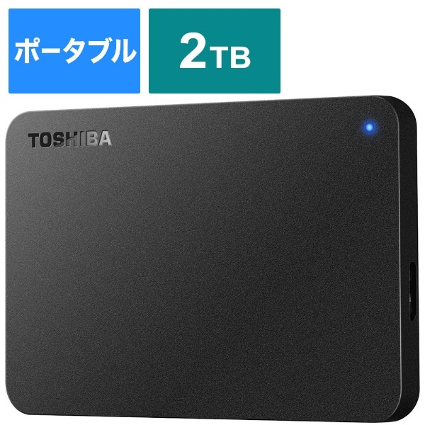 外付けHDD USB-A接続 HD-TPA2U3-B ブラック [2TB /ポータブル型