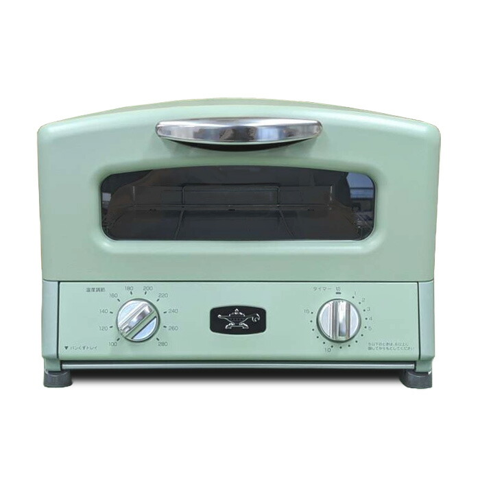 グラファイトオーブントースター（2枚焼き） グリーン AET-GS13D-G