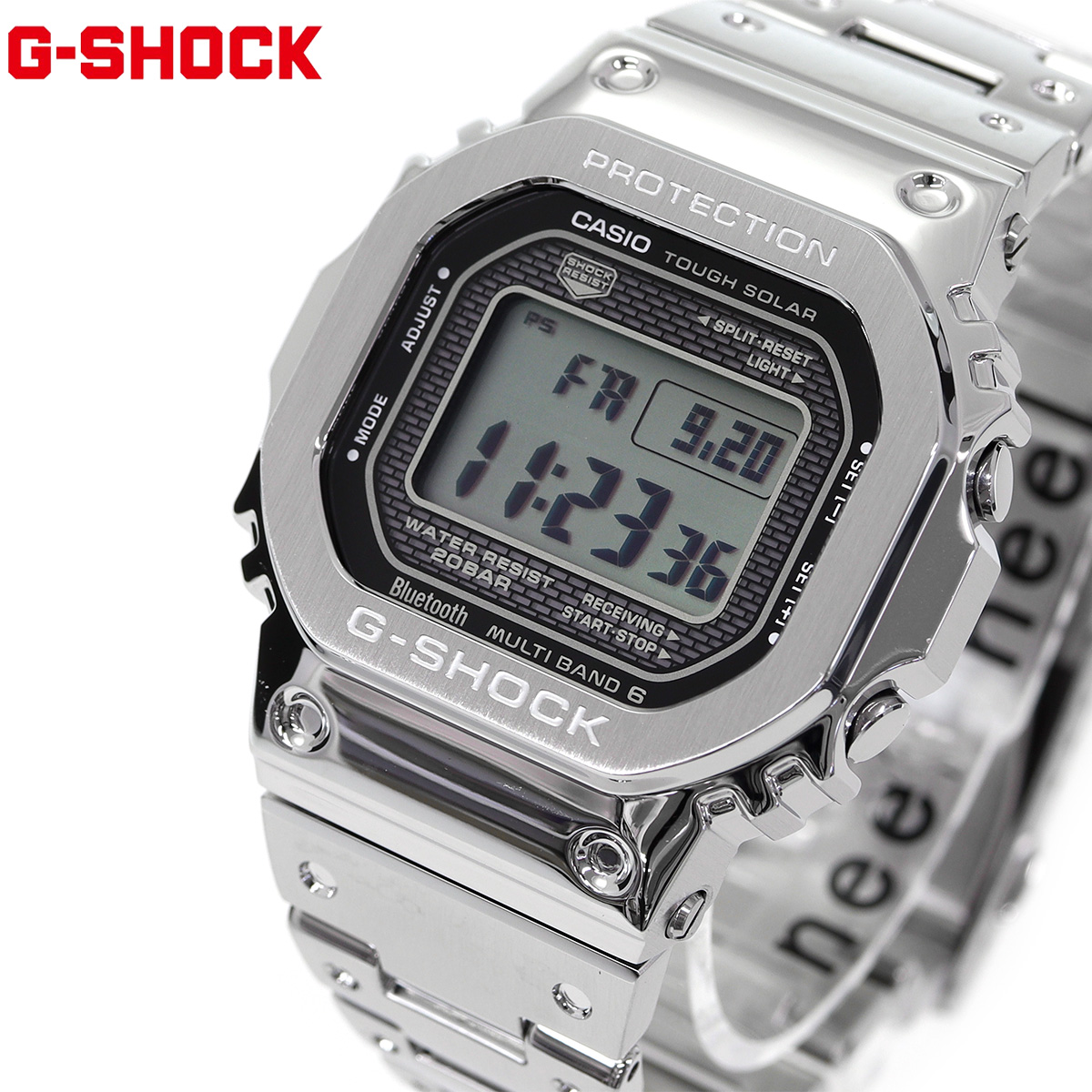 G-SHOCK Gショック フルメタル シルバー 電波ソーラー カシオ GMW