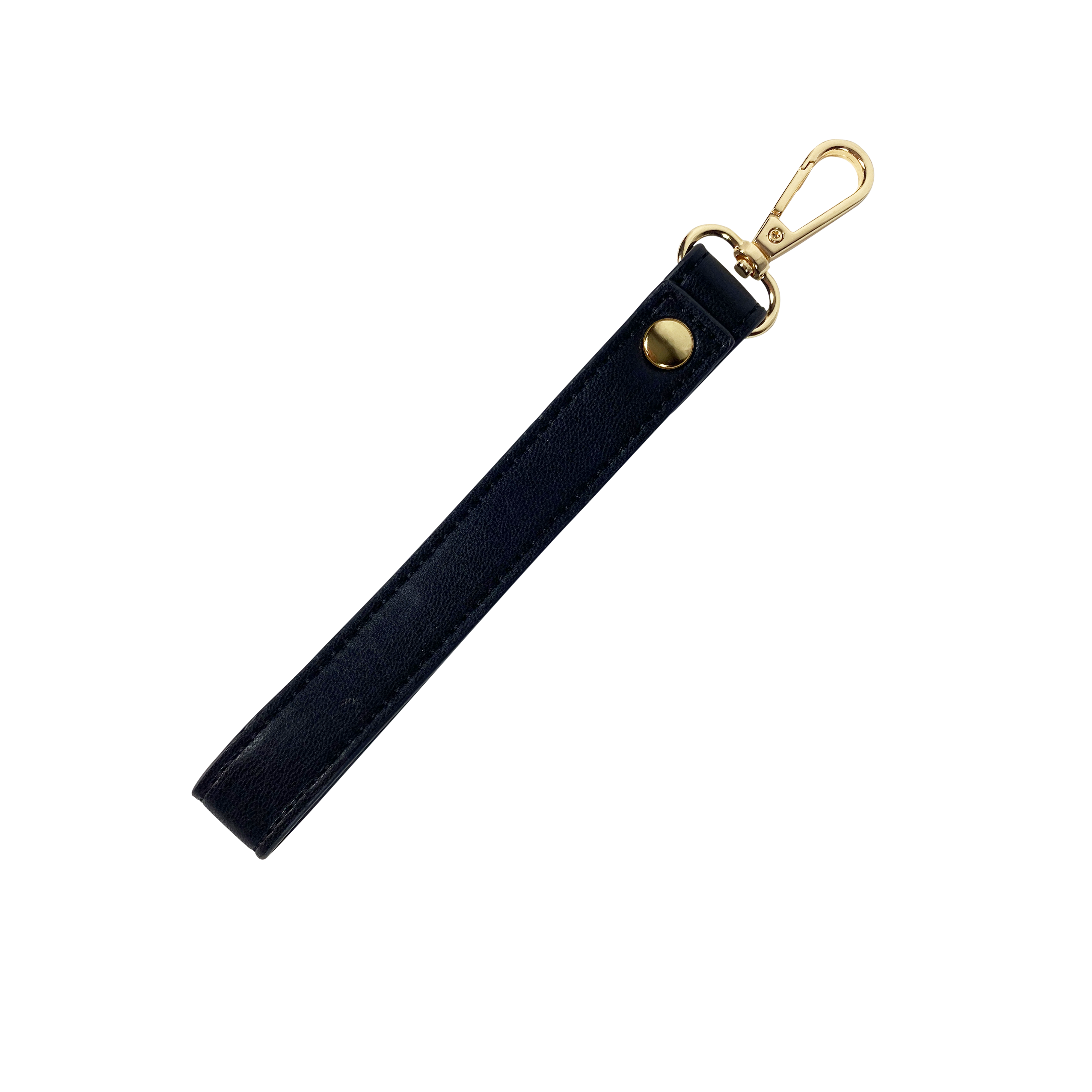 Wristlet Lanyard Key Chain & Accessory Holder - Black Vegan