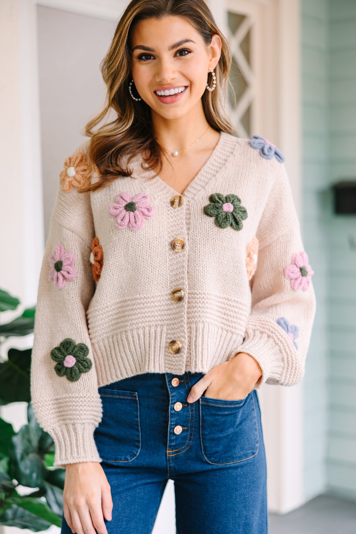 Feeling My Best Ecru White Floral Cardigan – Shop the Mint