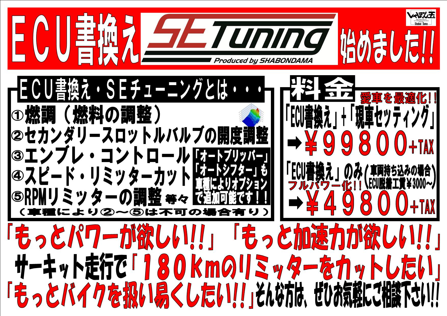 ECU書換え（SEチューニング） ZX-14R ～オーニシートマジック