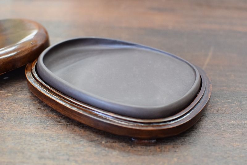 端渓硯麻子坑 楕円硯 6インチ - 写経屋