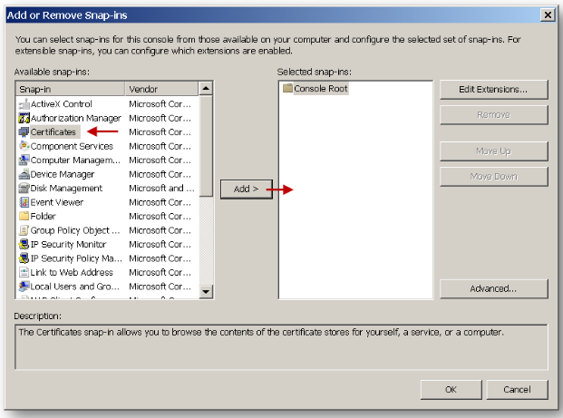Install a Universal Transaction Gateway Certificate in Windows 7