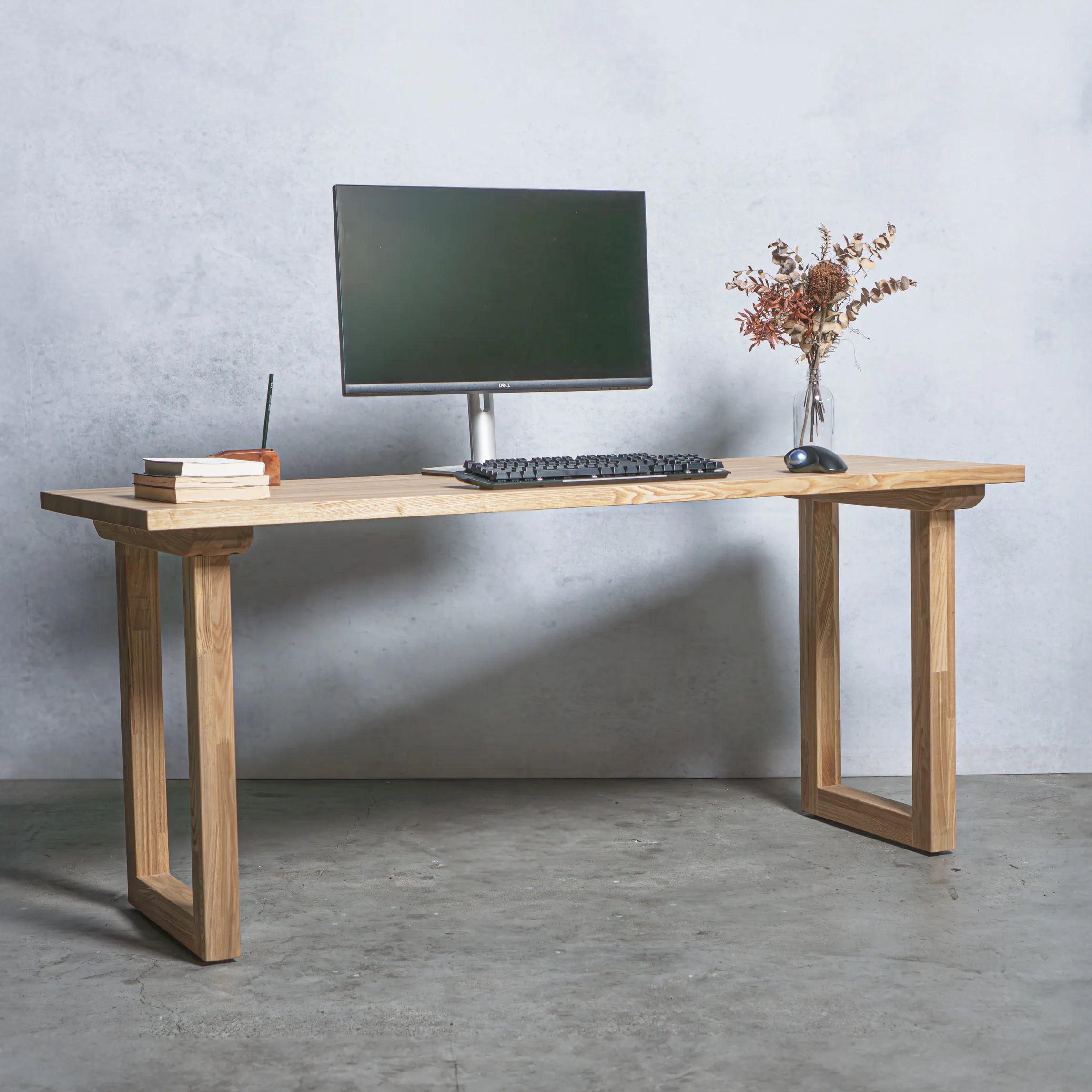 木製 テーブル / デスク タモ材 口型 オーダーメイド【清水材木店】