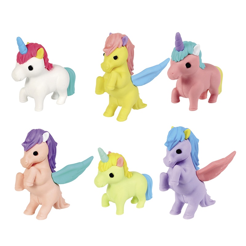 おもしろ消しゴム ユニコーン＆ペガサス 60入 93422 1パック（ご注文