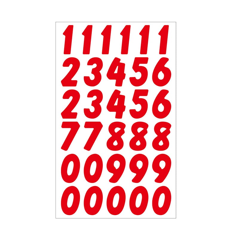 ササガワ シール アドポップ 数字シールセット 赤 23-199 1冊（ご注文