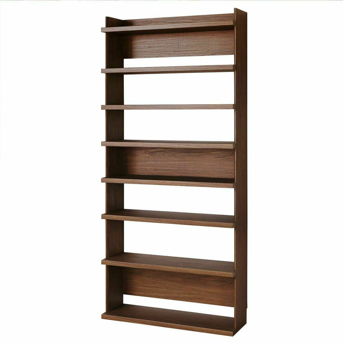 大きい本棚① 木製 ダークブラウン 幅90cm 高224cm 1個 匿名配送