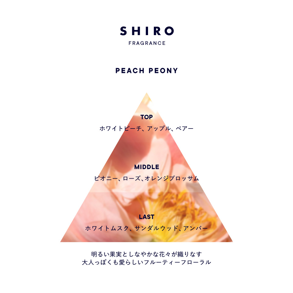 ピーチピオニー オードパルファン | SHIROオフィシャルサイト
