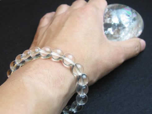 お守り水晶ブレスレット 男のパワーストーンメンズブレスレット／PAX