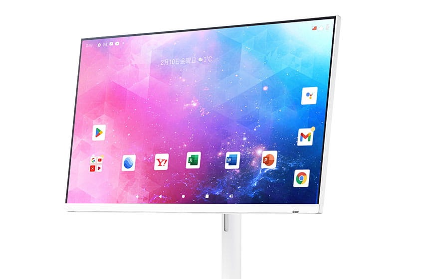 MOVEVISION 移動式スマートディスプレイ 27型 タッチスクリーンタイプ 白