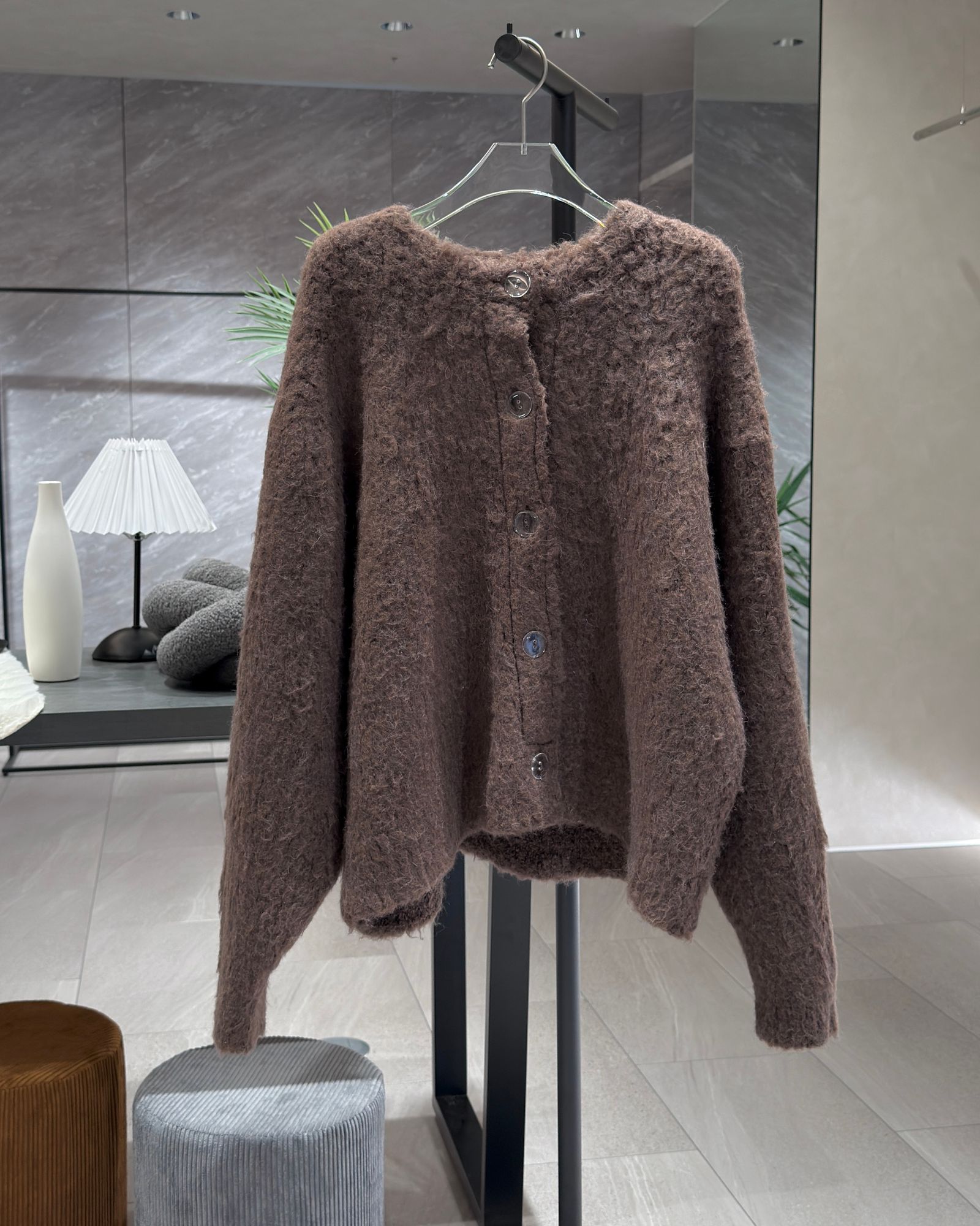 CAVEZA ROSSO - Curl shaggy knit cardigan / カールシャギーニット