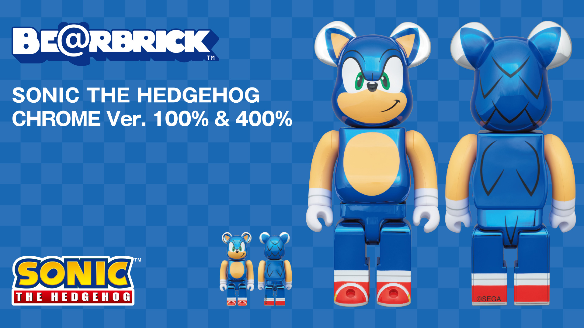 SEGA | ソニックチャンネル | BE@RBRICK SONIC THE HEDGEHOG CHROME