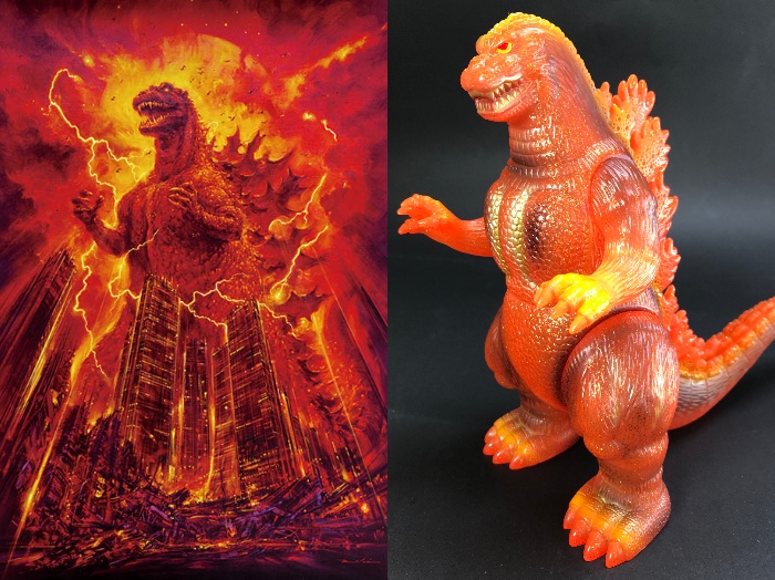 マルサンの「ゴジラ」怪獣新作が「GODZILLA 3ILLUSTRATORS' GICLLE」に