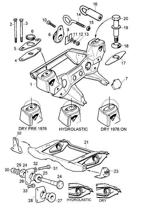 サブフレーム | ローバーミニ・クラシックミニ・ミニクーパー専門店