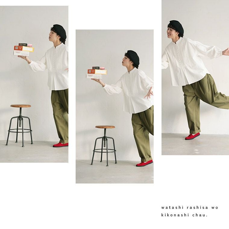 me］私のくるみ釦ブラウス | soulberry