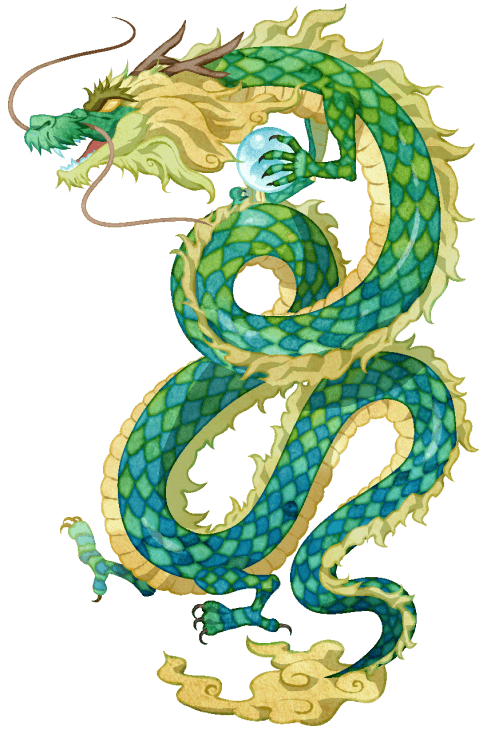 フリーイラスト | 竜（辰）[01]