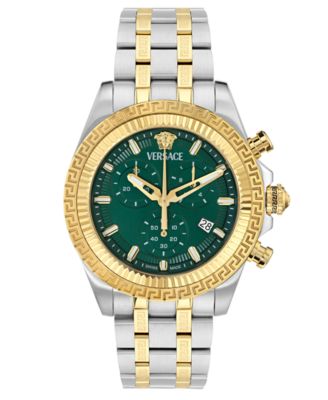 Versace Men's Swiss Chronograph Fornax Two-Tone Bracelet Watch