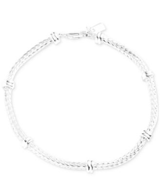 Lauren Ralph Lauren Herringbone Link Chain Bracelet in Sterling