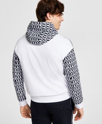 A|X Armani Exchange Logo Print Jacquard Pullover Hoodie - Macy's