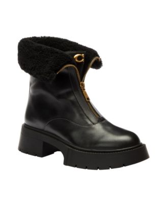COACH Women's Leah Platform Front Zip Booties - Macy's