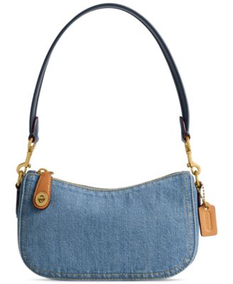 COACH Swinger 20 Mini Denim Shoulder Bag - Macy's