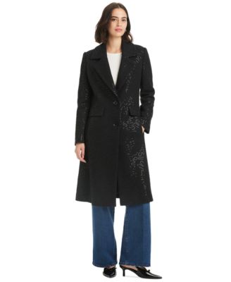 kate spade new york Women's Embellished Single-Breasted Coat - Macy's