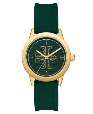 Tory Burch Women's Gigi Green Silicone Strap Watch 36mm - Macy's