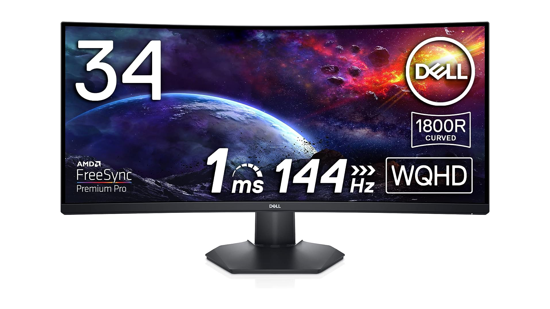 34インチの曲面ディスプレイを採用したDellのウルトラワイドモニター