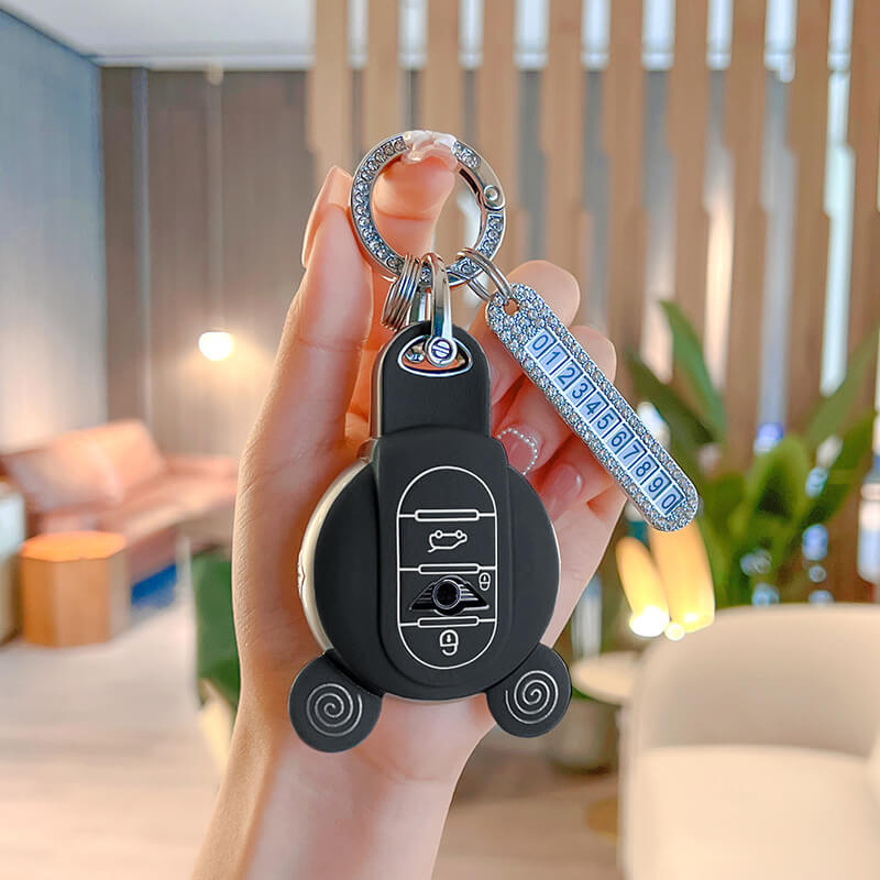 NEW【MINI】ナンバープレート&キーリング付きキーケース 〔Aタイプ〕