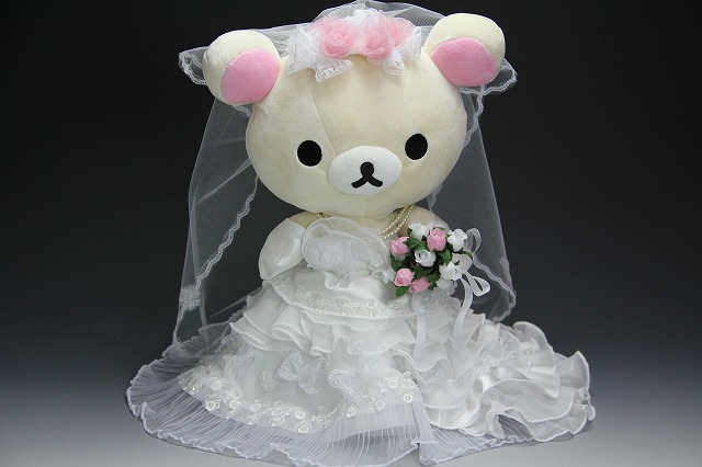 リラックマとコリラックマのウェルカムドール、フリルとレースが豪華な