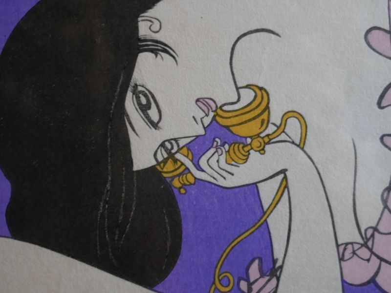 小島功 【夜のてれほん】木版画 – smileantiques