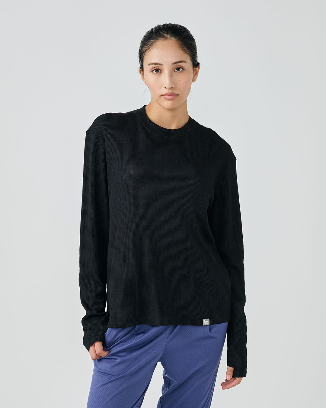 JP 190 ウールワッフル クルーネック ロングスリーブ2(ユニセックス