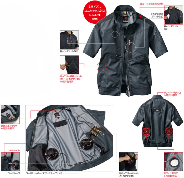 AC1056（AC1051H） エアークラフト半袖ブルゾン（ユニセックス