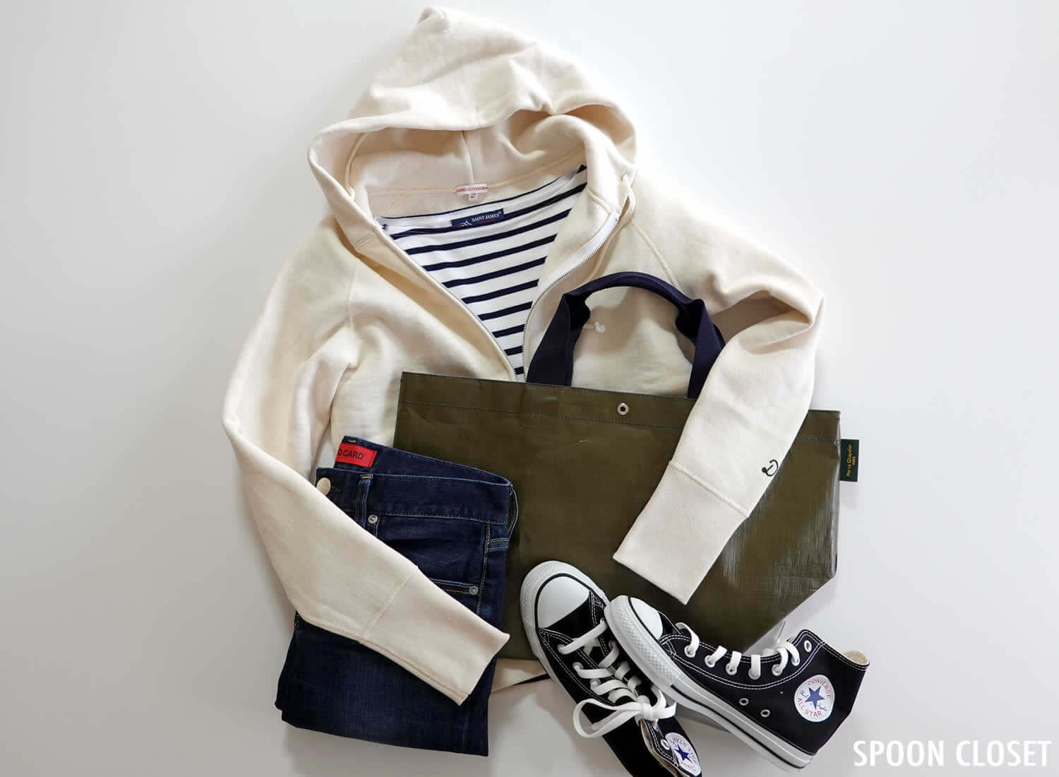 サイズ感と収納例。エルベシャプリエの725PP・マルシェバッグ舟型L