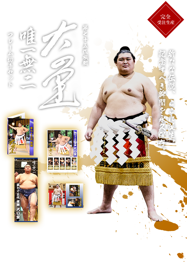 第七十五代横綱 大の里 唯一無二 フレーム切手セット | エンスカイスポーツ