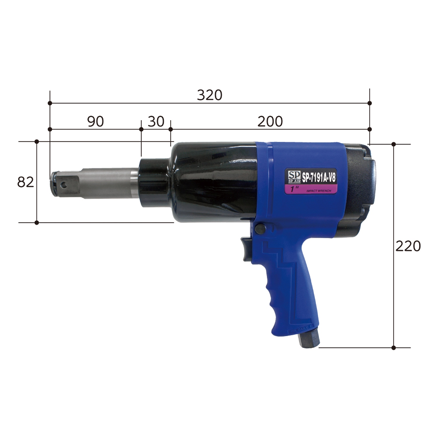 コンポジット インパクトレンチ No.SP-7191A-V8 | 製品情報 | エスピー