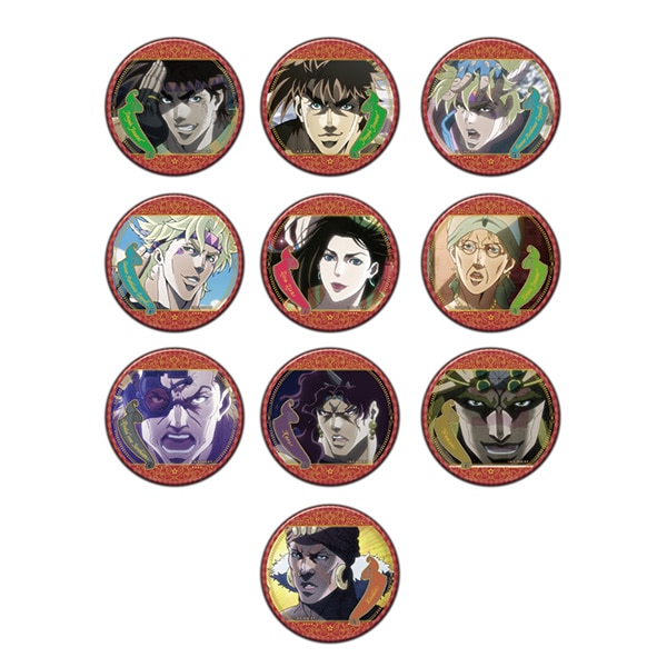 ジョジョの奇妙な冒険 アニメ10周年記念展 75mm 缶バッジ ミスタ 24点