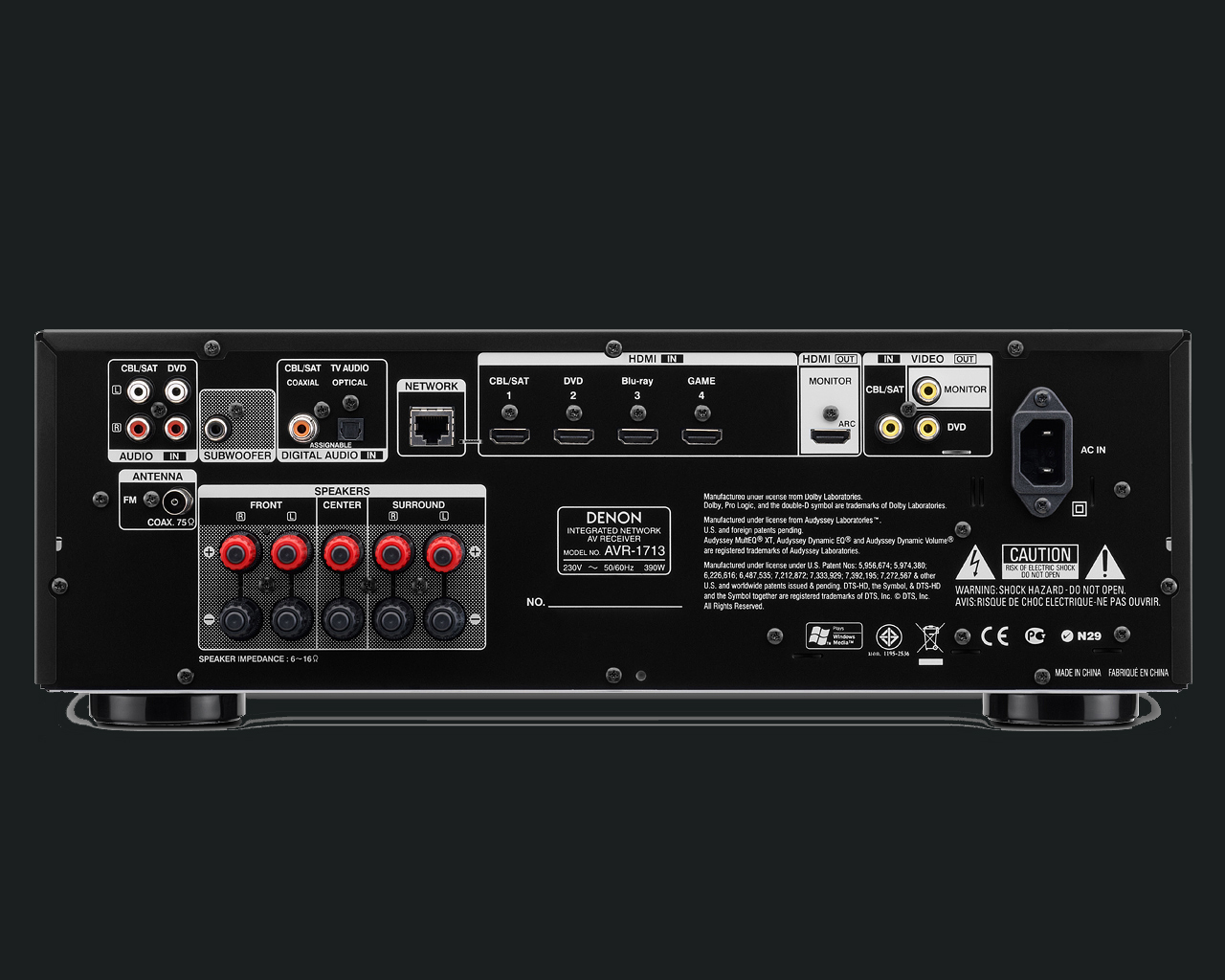 Denon AVR-1713 | Specs4Audio